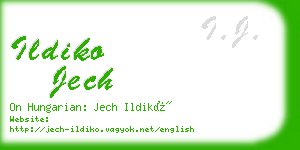 ildiko jech business card